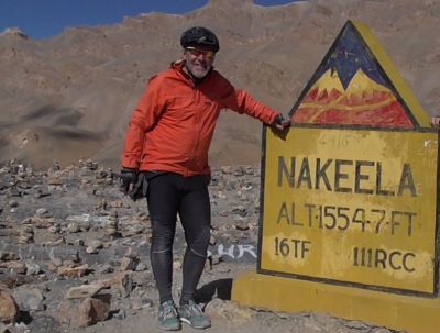 Mike Litchfield Cycling on the  tour with redspokes